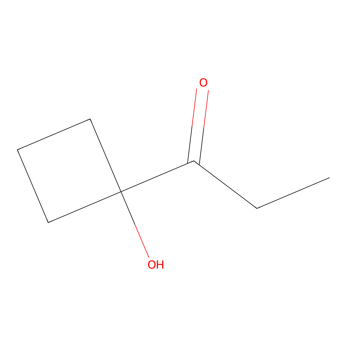 1-(1-Hydroxycyclobutyl)propan-1-one molecular structure, CAS 74500-27-9