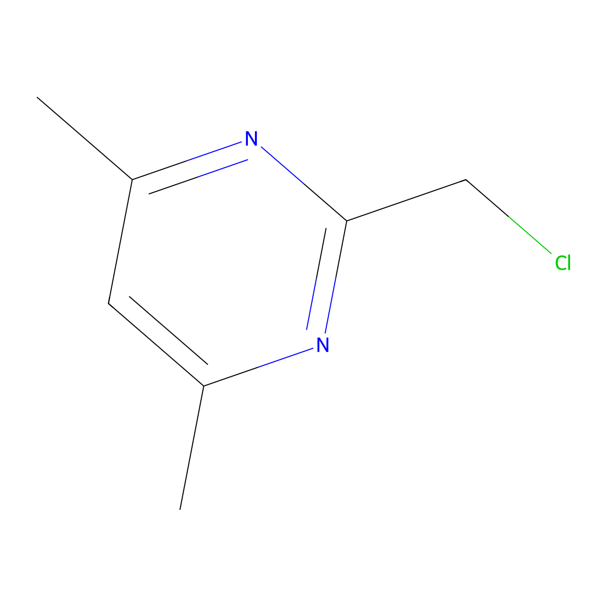 2-(Chloromethyl)-4,6-dimethylpyrimidine molecular structure, CAS 74502-83-3