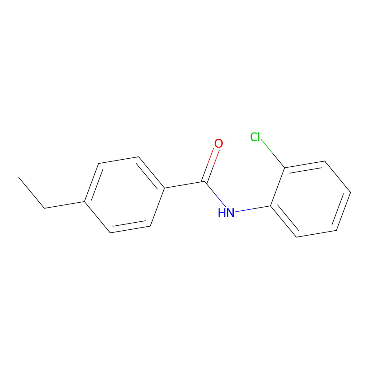 N-(2-chlorophenyl)-4-ethylbenzamide molecular structure, CAS 745022-80-4