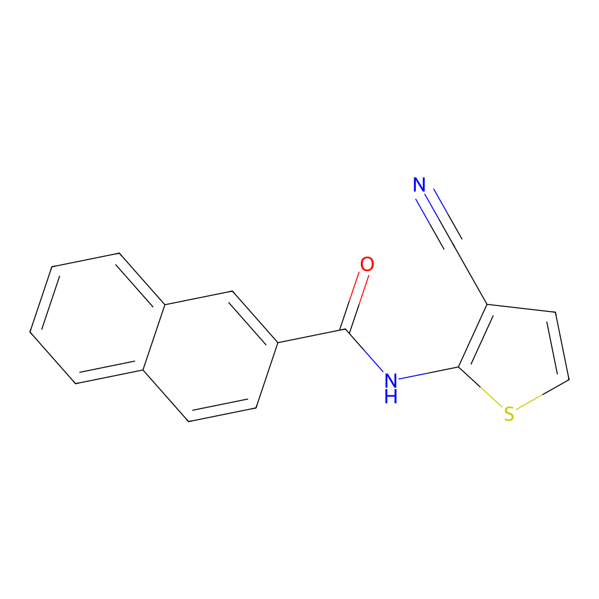 N-(3-cyanothiophen-2-yl)naphthalene-2-carboxamide molecular structure, CAS 745022-88-2