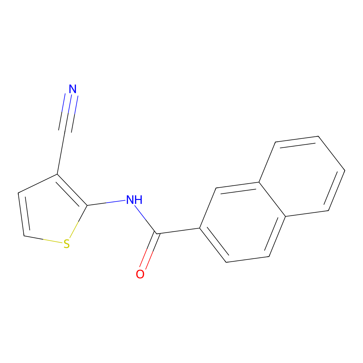 N-(3-cyanothiophen-2-yl)naphthalene-2-carboxamide molecular structure, CAS 745022-88-2