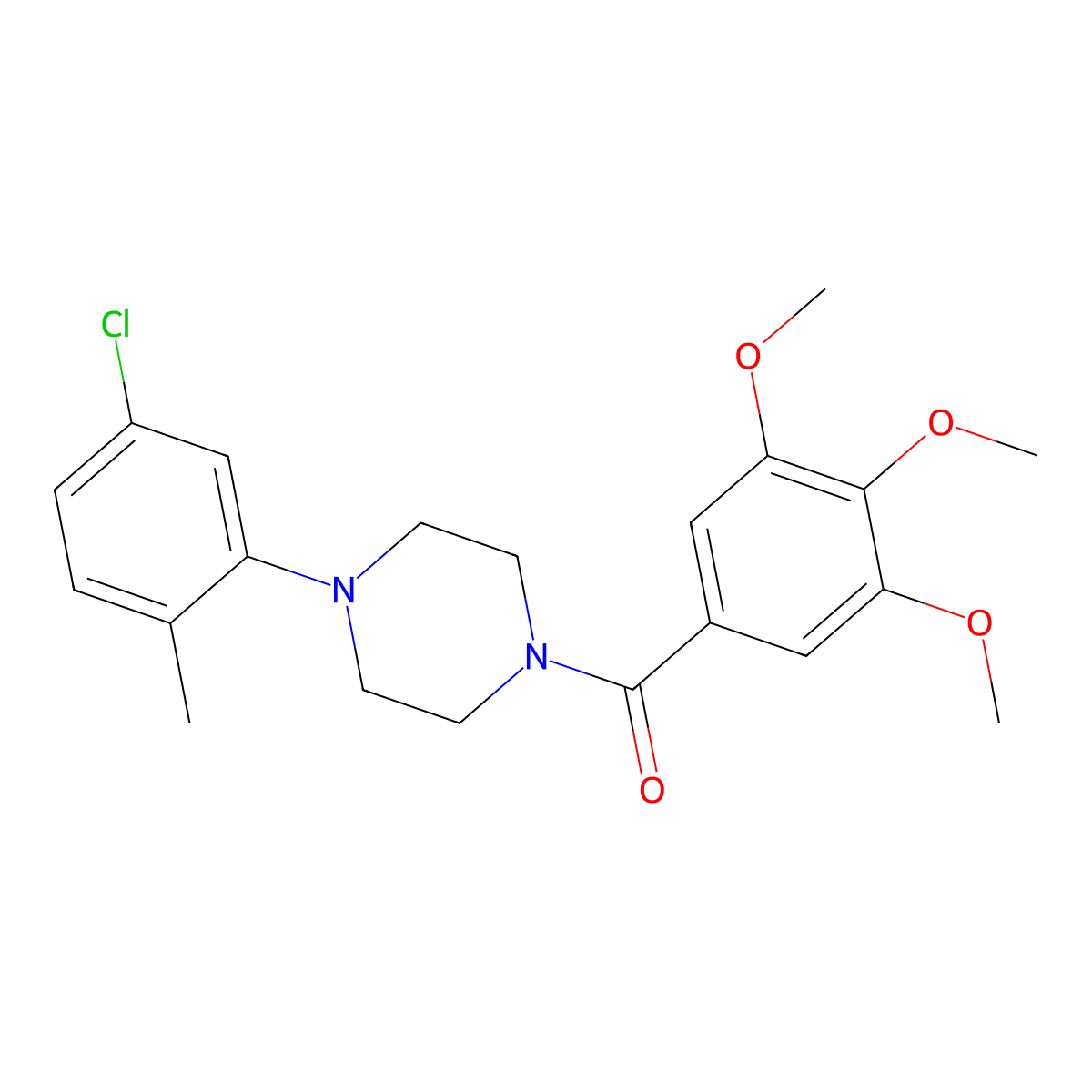 1-(5-Chloro-2-methylphenyl)-4-(3,4,5-trimethoxybenzoyl)piperazine molecular structure, CAS 745024-96-8