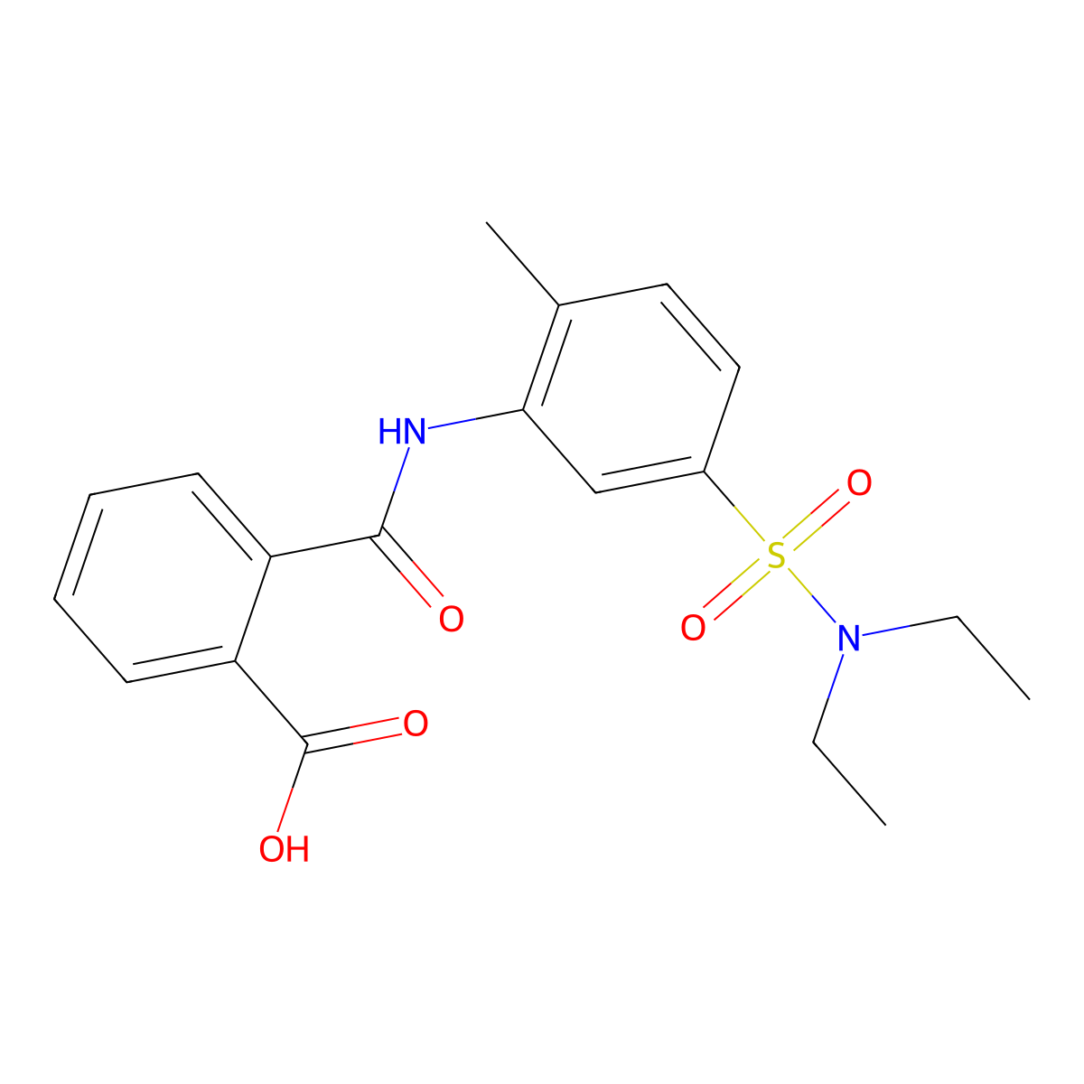 2-{[5-(Diethylsulfamoyl)-2-methylphenyl]carbamoyl}benzoic acid molecular structure, CAS 745030-92-6