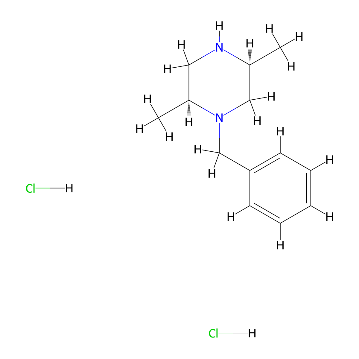 (2S,5S)-1-benzyl-2,5-dimethylpiperazine dihydrochloride molecular structure, CAS 745031-35-0