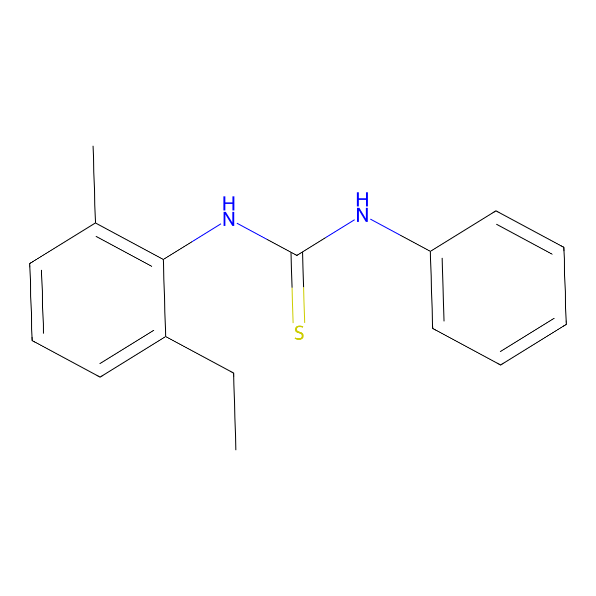1-(2-Ethyl-6-methylphenyl)-3-phenylthiourea molecular structure, CAS 745039-81-0