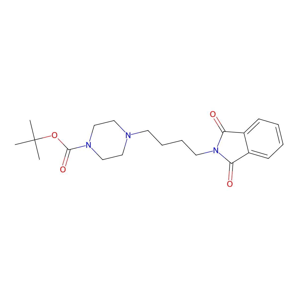tert-butyl 4-[4-(1,3-dioxo-2,3-dihydro-1H-isoindol-2-yl)butyl]piperazine-1-carboxylate molecular structure, CAS 745048-06-0