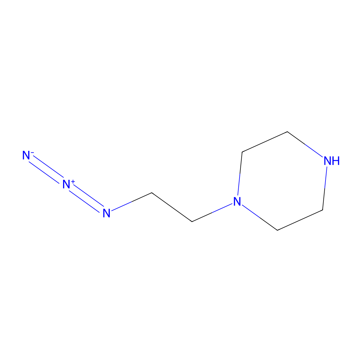 1-(2-Azidoethyl)piperazine molecular structure, CAS 745048-12-8