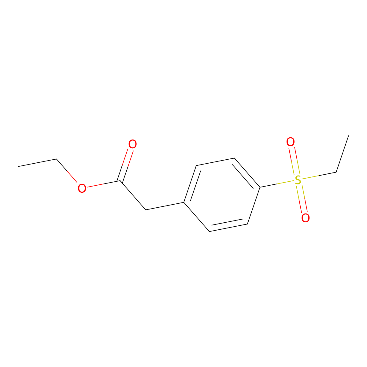 Ethyl 2-(4-(ethylsulfonyl)phenyl)acetate molecular structure, CAS 745052-89-5