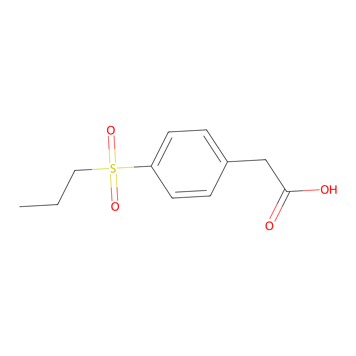 2-[4-(Propane-1-sulfonyl)phenyl]acetic acid molecular structure, CAS 745053-11-6
