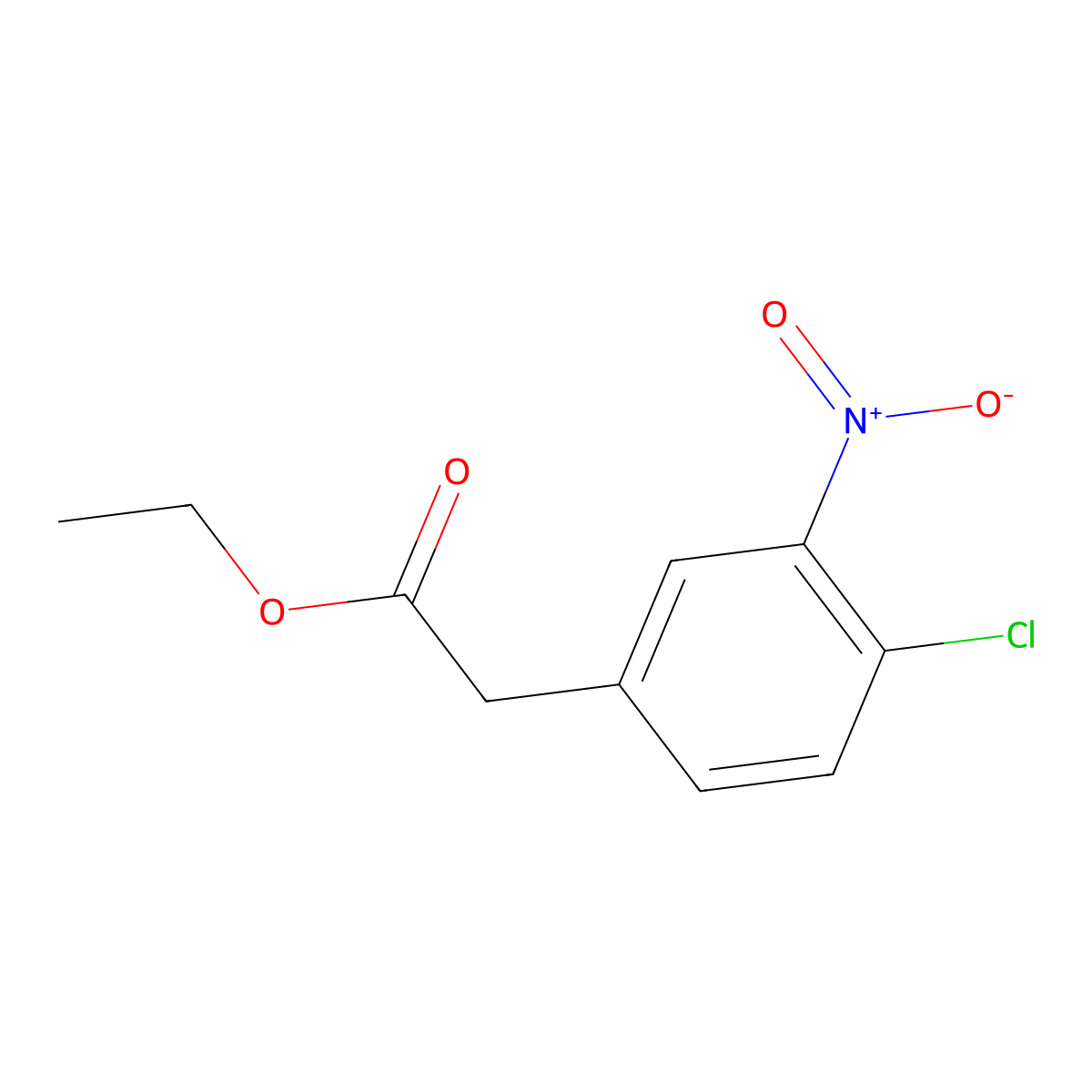 Ethyl 2-(4-chloro-3-nitrophenyl)acetate molecular structure, CAS 745053-53-6
