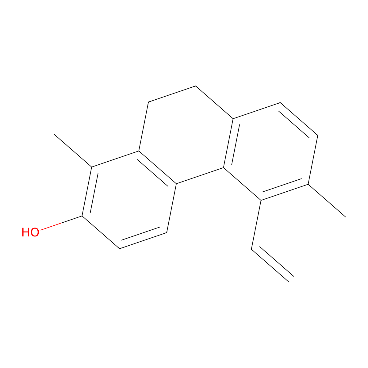 1,6-Dimethyl-5-vinyl-9,10-dihydrophenanthren-2-ol molecular structure, CAS 745056-83-1