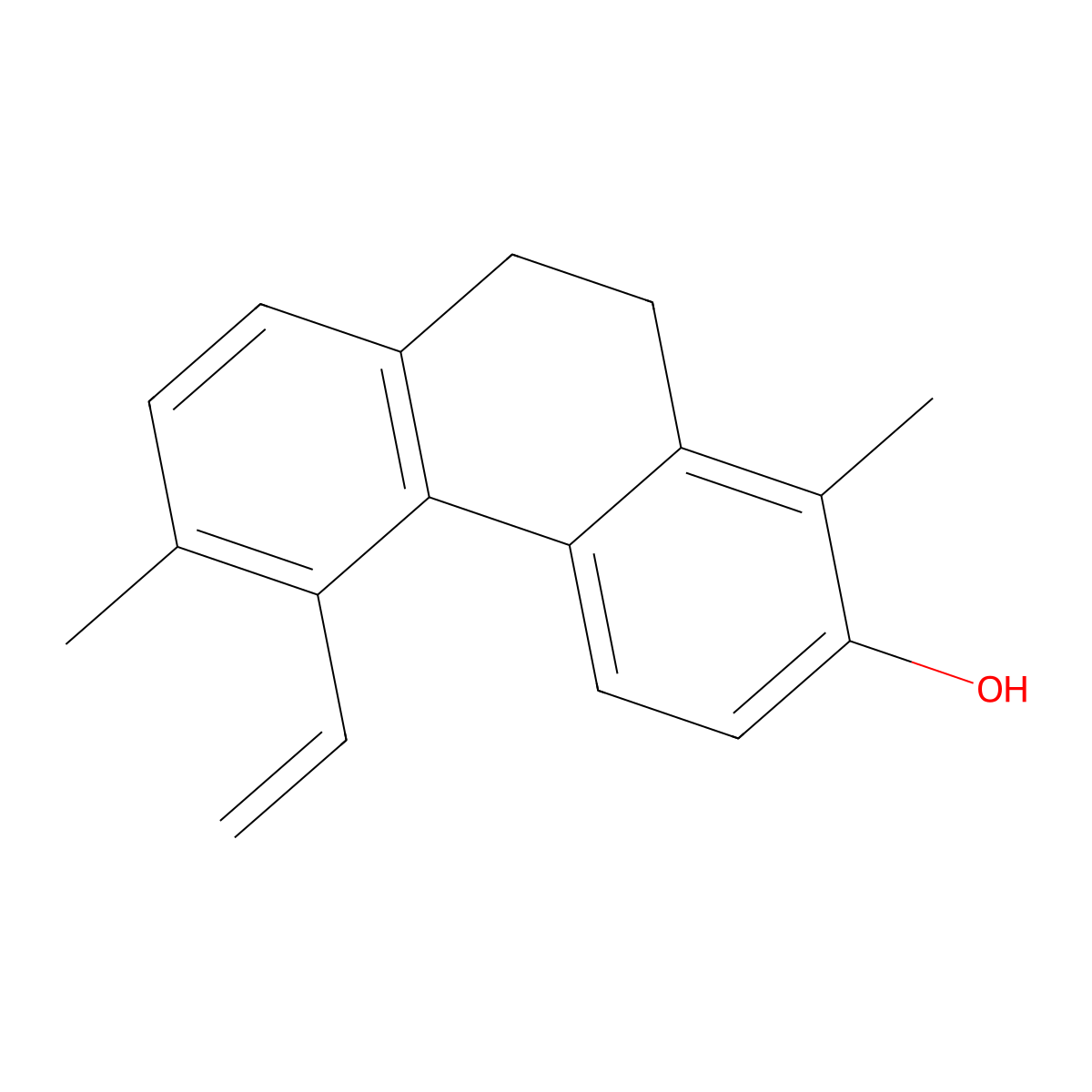 1,6-Dimethyl-5-vinyl-9,10-dihydrophenanthren-2-ol molecular structure, CAS 745056-83-1