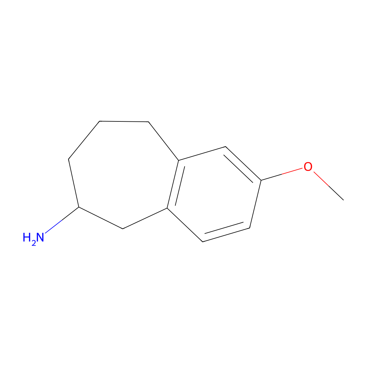 2-Methoxy-6,7,8,9-tetrahydro-5H-benzo[7]annulen-6-amine molecular structure, CAS 745060-00-8