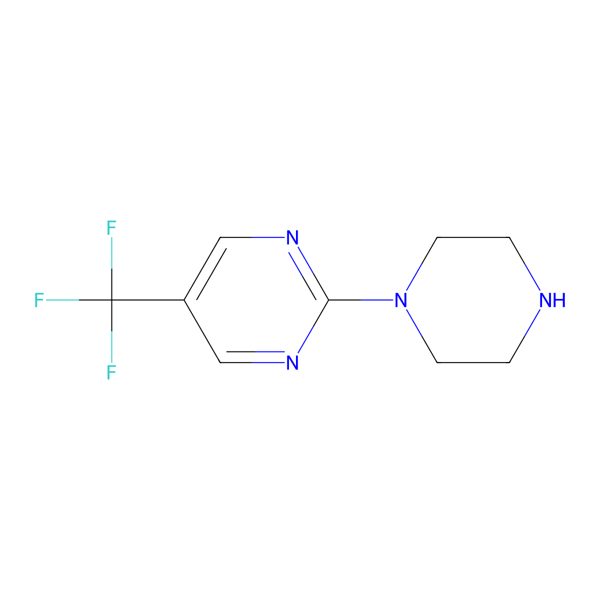 2-(Piperazin-1-YL)-5-(trifluoromethyl)pyrimidine molecular structure, CAS 745066-18-6