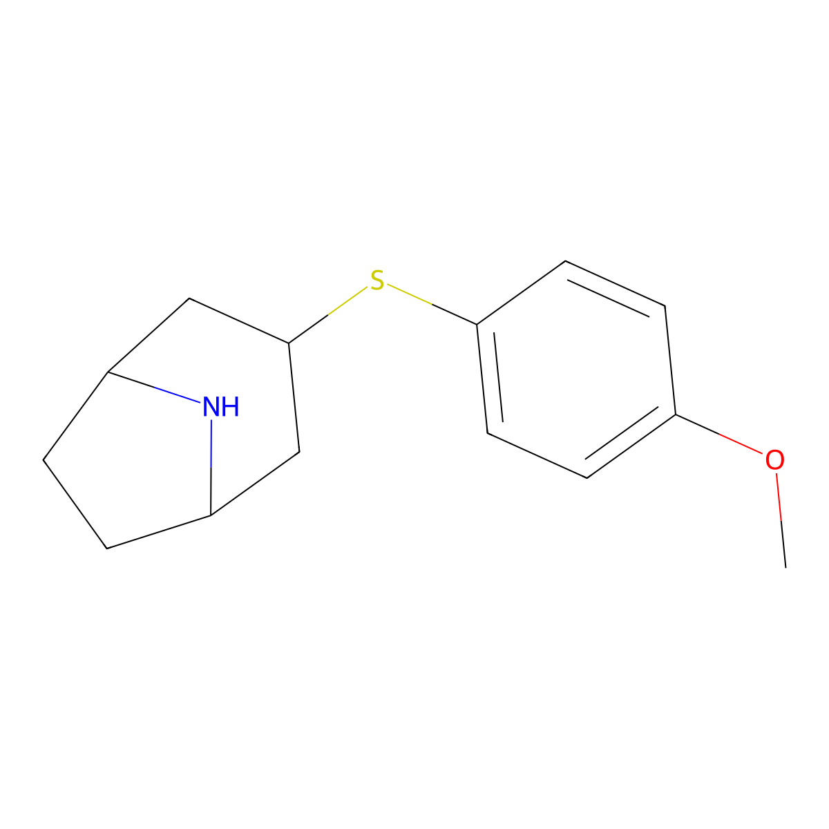 3-[(4-Methoxyphenyl)sulfanyl]-8-azabicyclo[3.2.1]octane molecular structure, CAS 745066-21-1