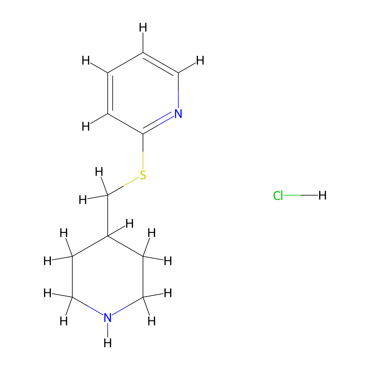2-(Piperidin-4-ylmethylsulfanyl)-pyridine hydrochloride molecular structure, CAS 745066-45-9