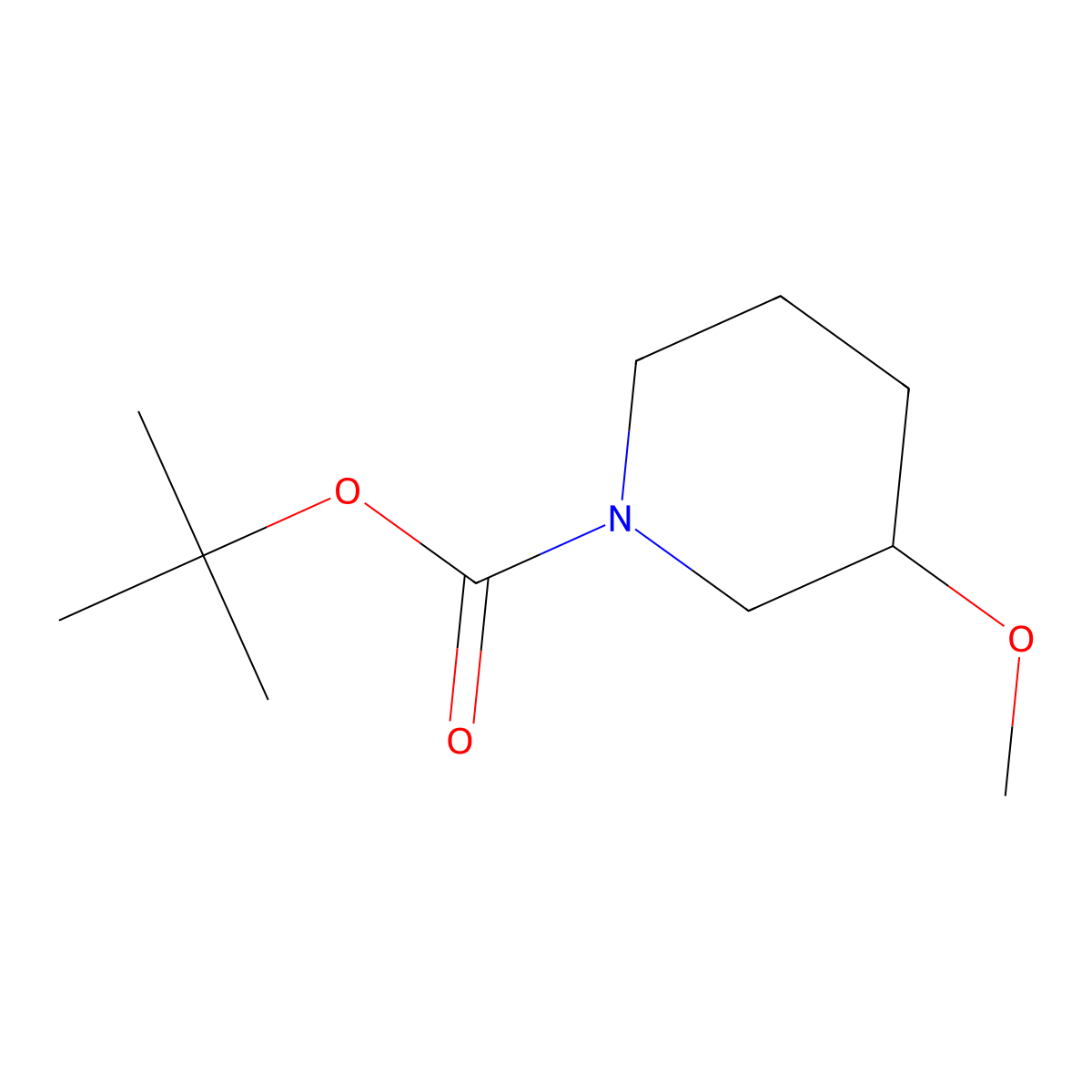 (R)-tert-Butyl 3-methoxypiperidine-1-carboxylate molecular structure, CAS 745066-86-8