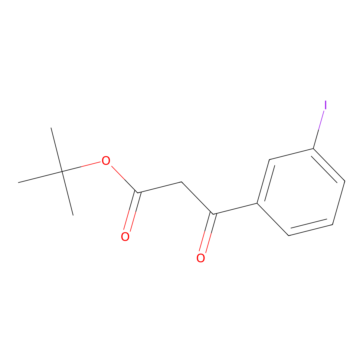Tert-butyl 3-(3-iodophenyl)-3-oxopropanoate molecular structure, CAS 745079-22-5