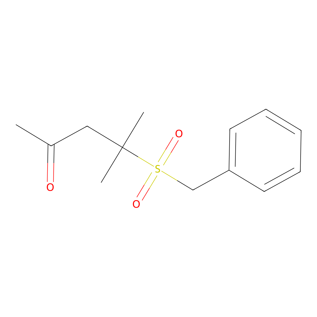 4-Benzylsulfonyl-4-methylpentan-2-one molecular structure, CAS 74508-94-4