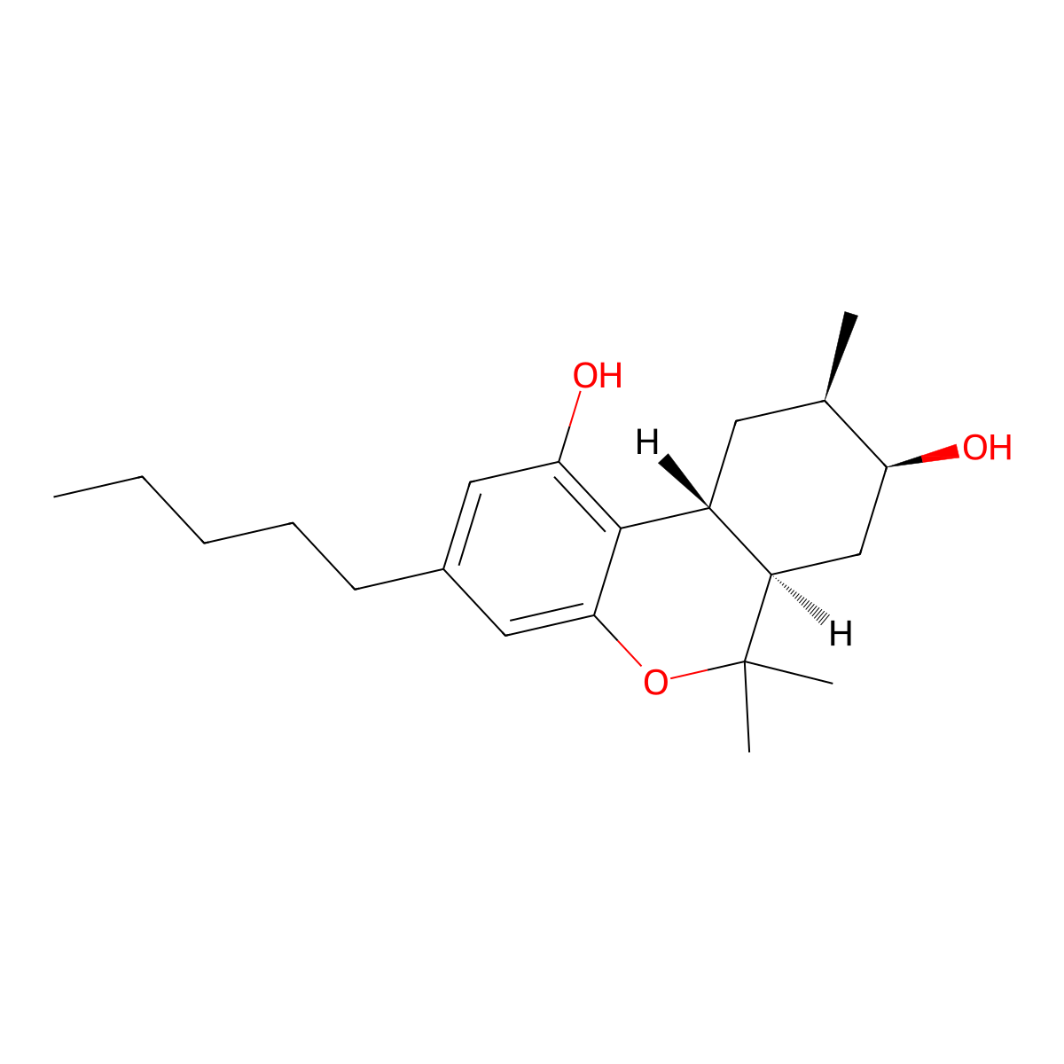8(S)-hydroxy-9(R)-Hexahydrocannabinol molecular structure, CAS 74509-39-0