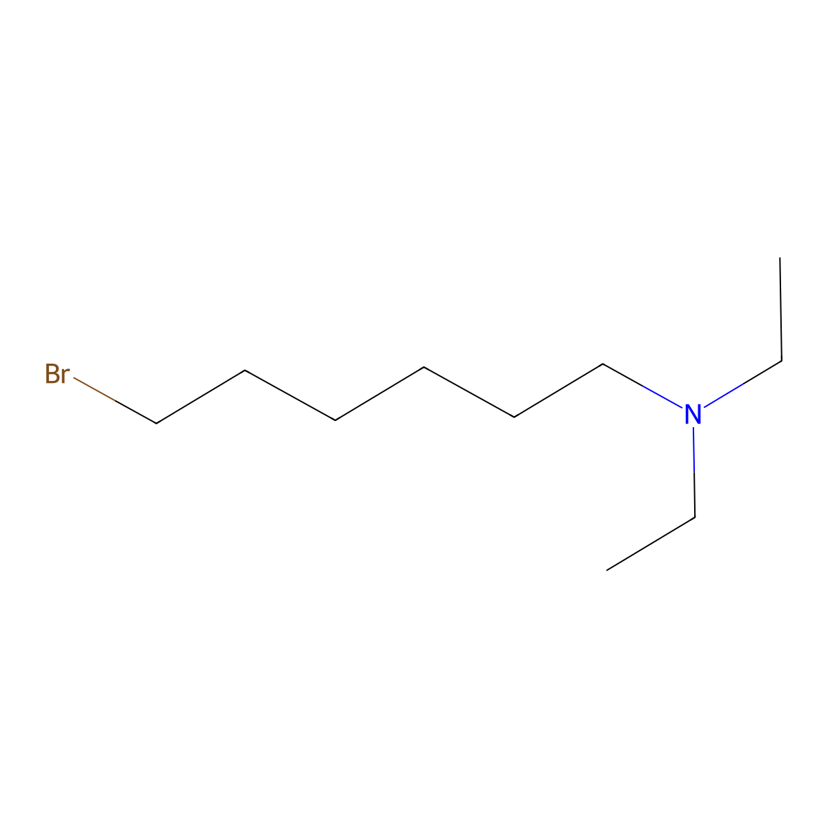 6-Bromo-N,N-diethylhexan-1-amine molecular structure, CAS 74509-66-3