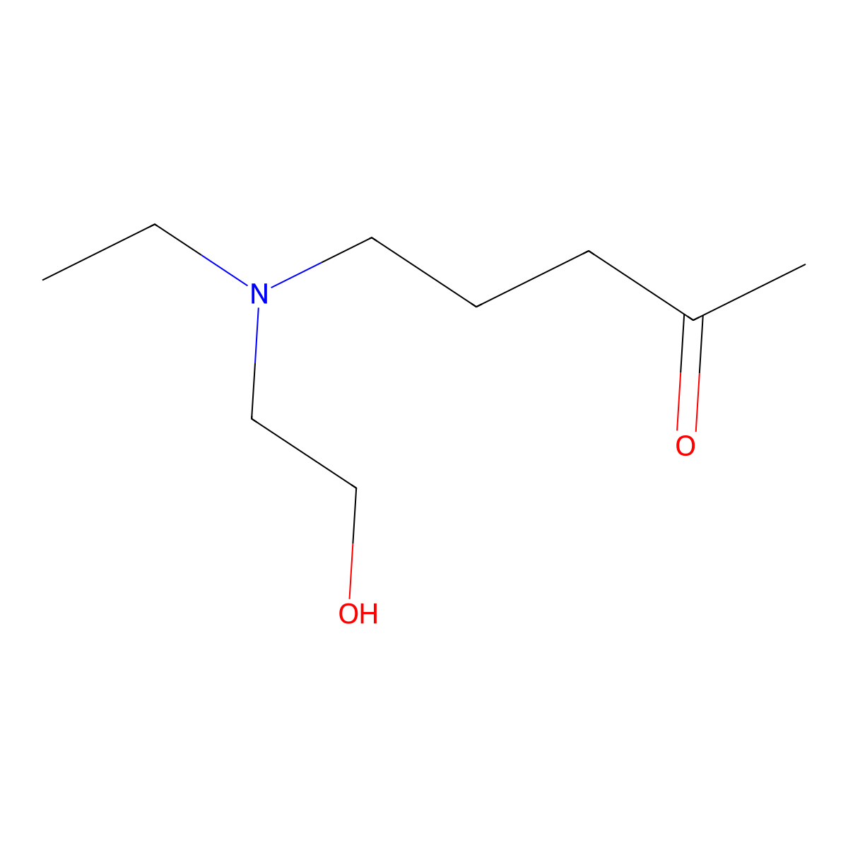 5-(Ethyl(2-hydroxyethyl)amino)pentan-2-one molecular structure, CAS 74509-79-8