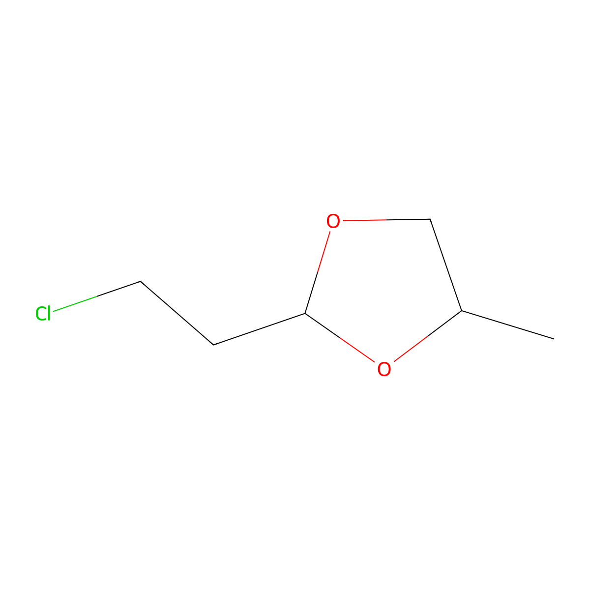 2-(2-Chloroethyl)-4-methyl-1,3-dioxolane molecular structure, CAS 7451-01-6