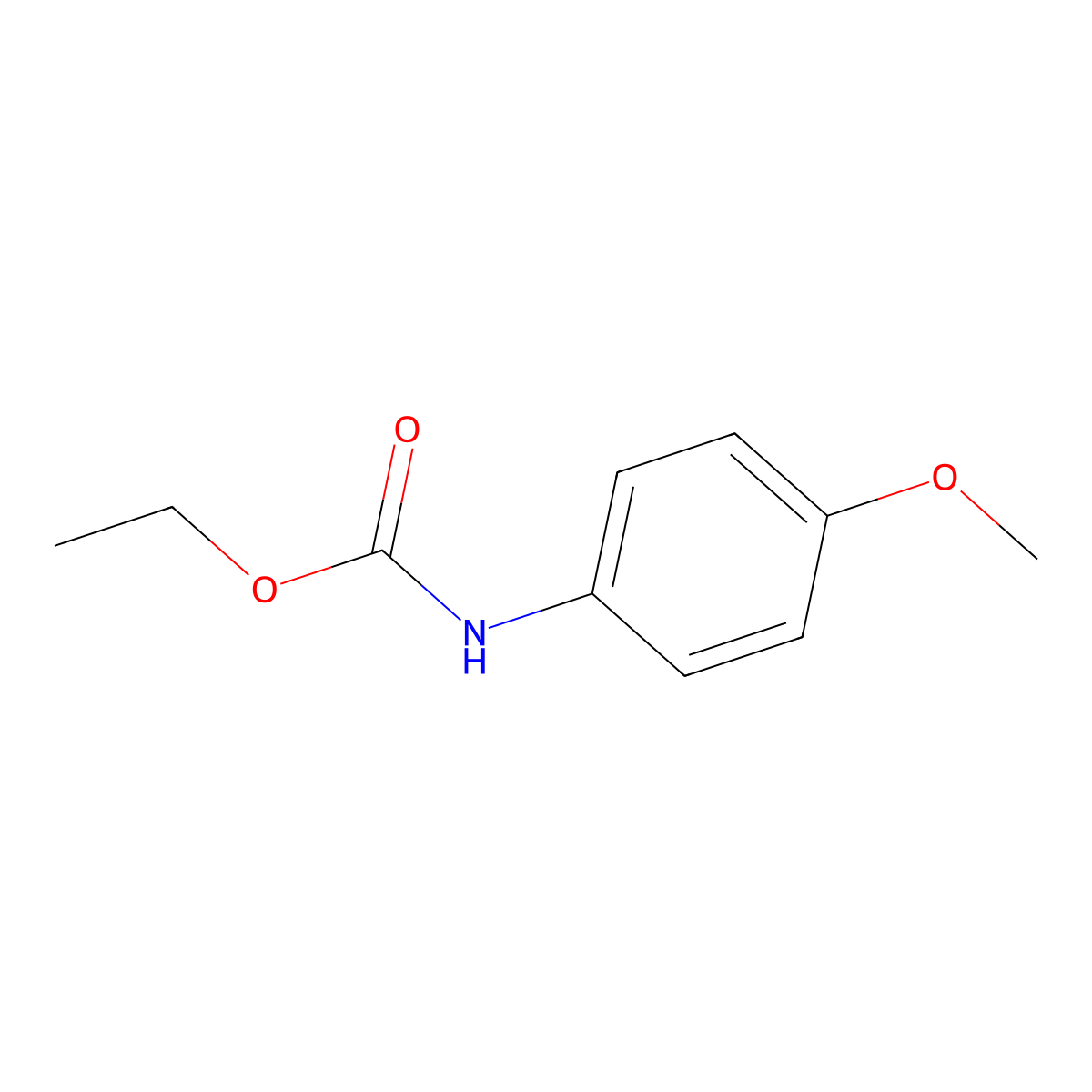 Ethyl (4-methoxyphenyl)carbamate molecular structure, CAS 7451-55-0