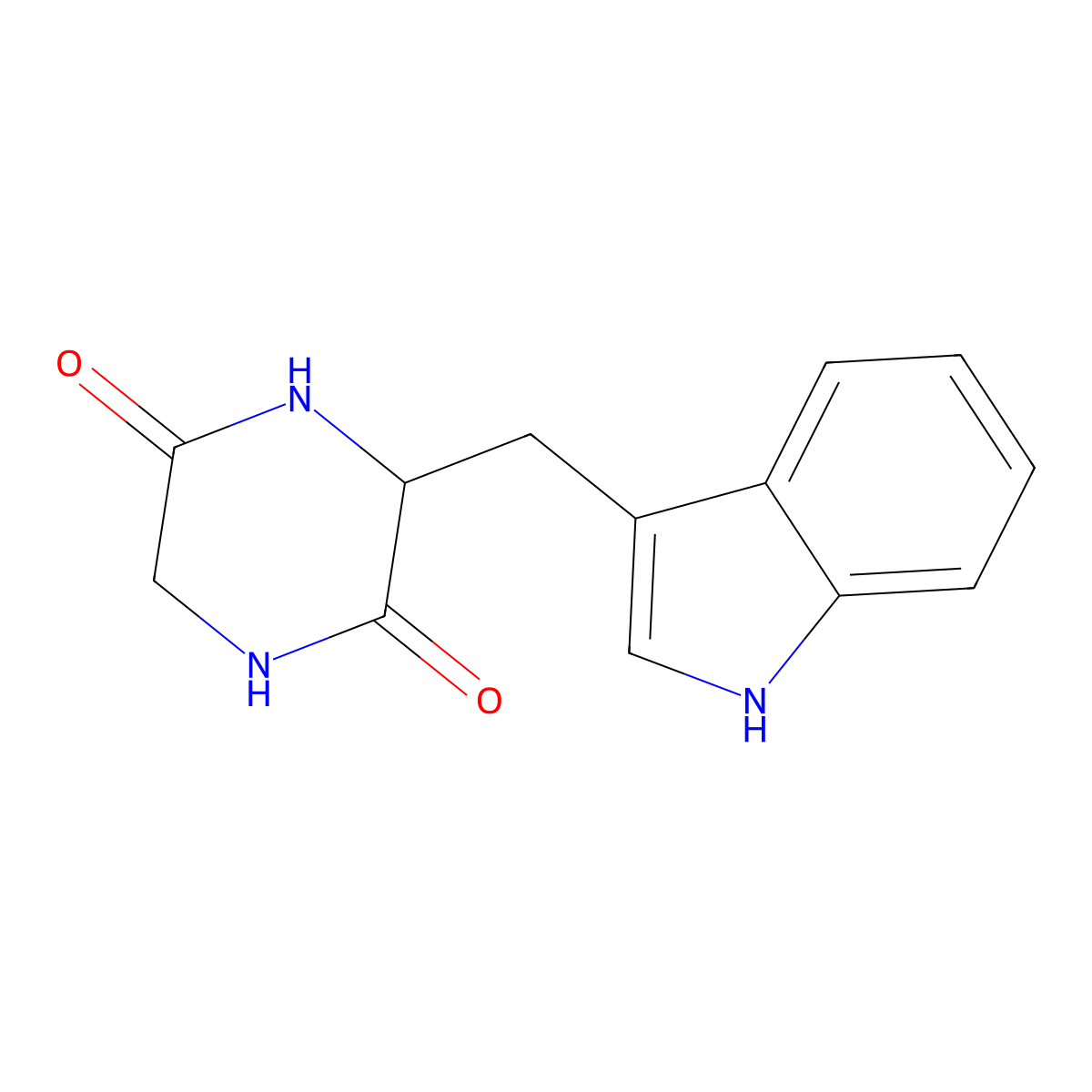 Cyclo(-Gly-Trp) molecular structure, CAS 7451-73-2