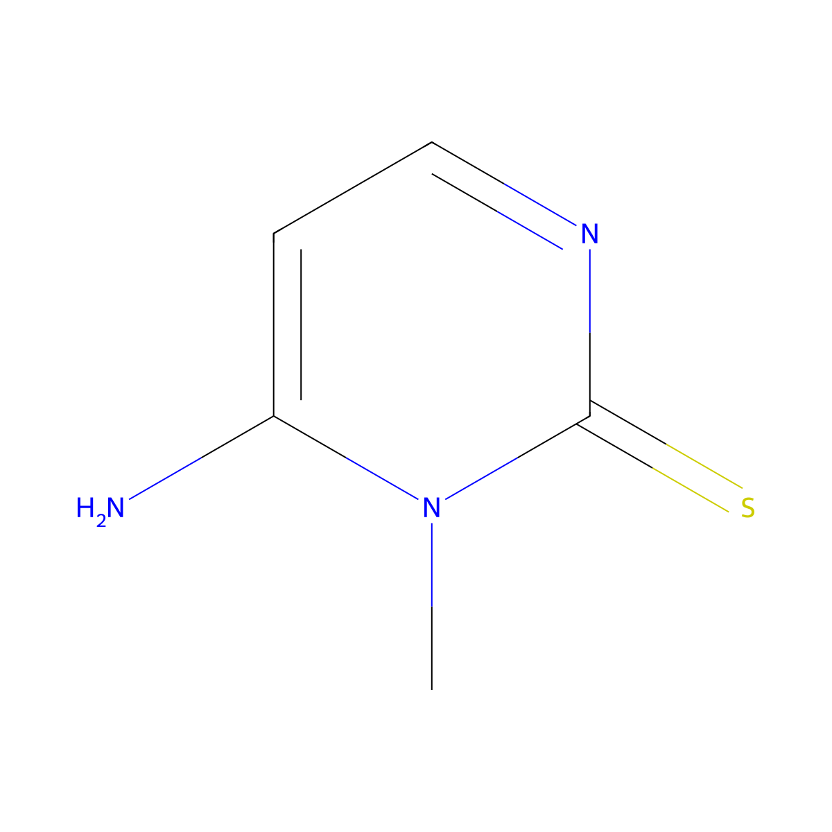 4-Amino-3-methyl-2(3H)pyrimidinethione molecular structure, CAS 7451-78-7