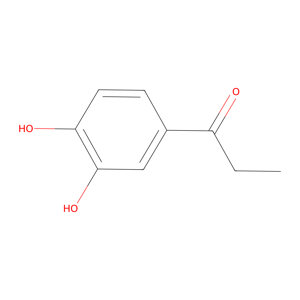 3',4'-Dihydroxypropiophenone molecular structure, CAS 7451-98-1