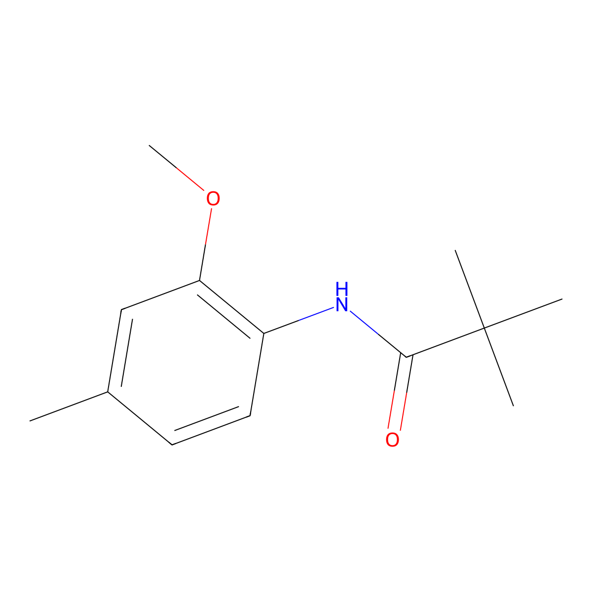 N-(2-Methoxy-4-methylphenyl)pivalamide molecular structure, CAS 74510-40-0