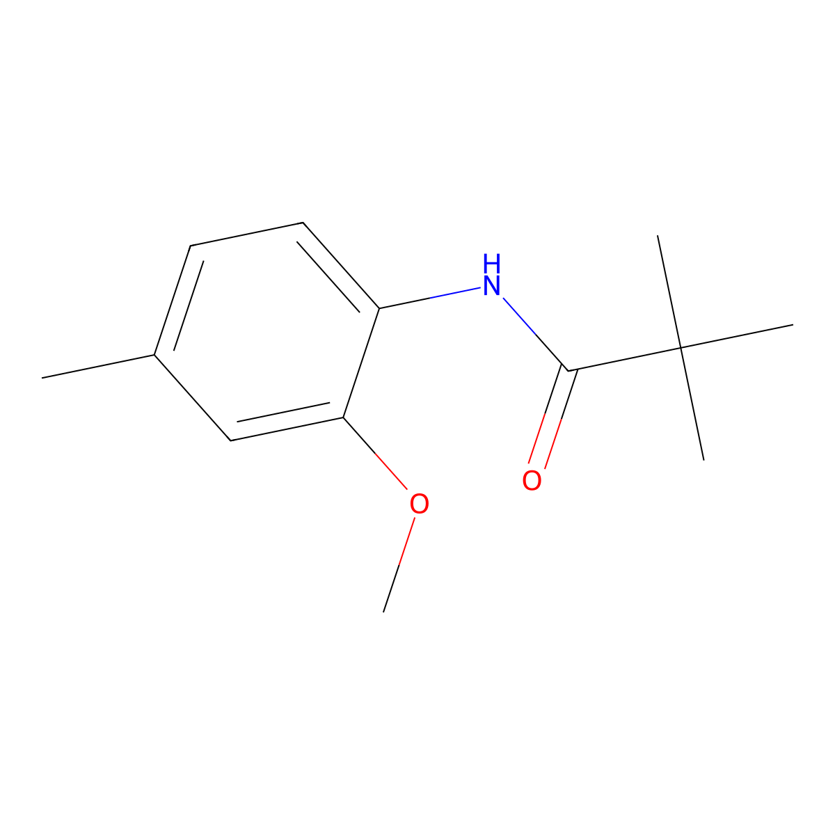 N-(2-Methoxy-4-methylphenyl)pivalamide molecular structure, CAS 74510-40-0