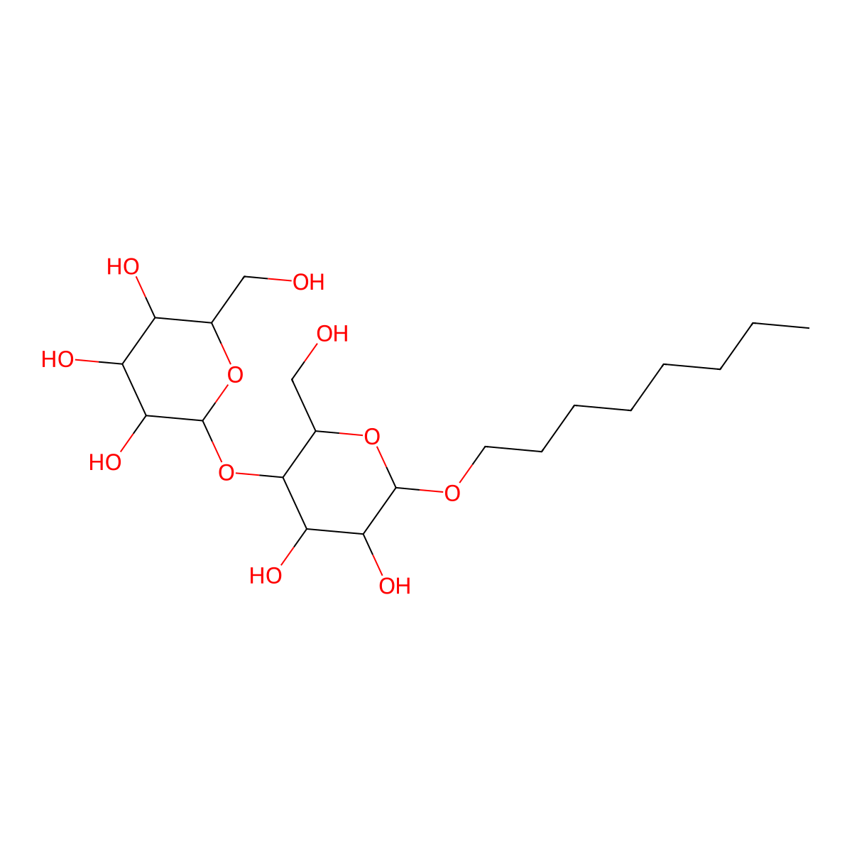 Octyl b-D-Lactoside molecular structure, CAS 74513-17-0