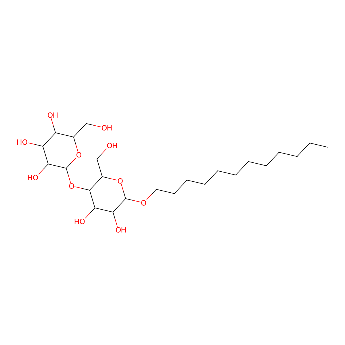 Dodecyl beta-d-cellobioside molecular structure, CAS 74513-19-2