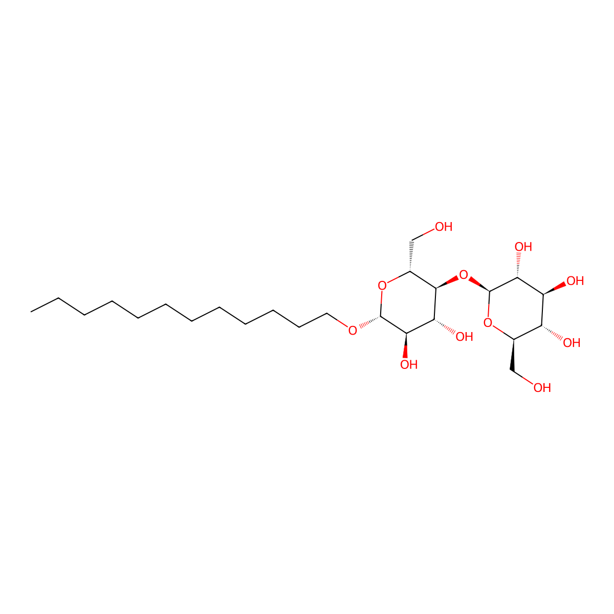 Dodecyl beta-d-cellobioside molecular structure, CAS 74513-19-2