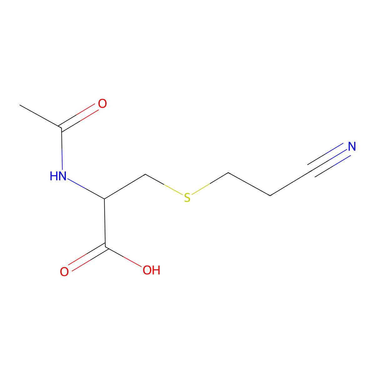 N-Acetyl-S-(2-cyanoethyl)-L-cysteine molecular structure, CAS 74514-75-3