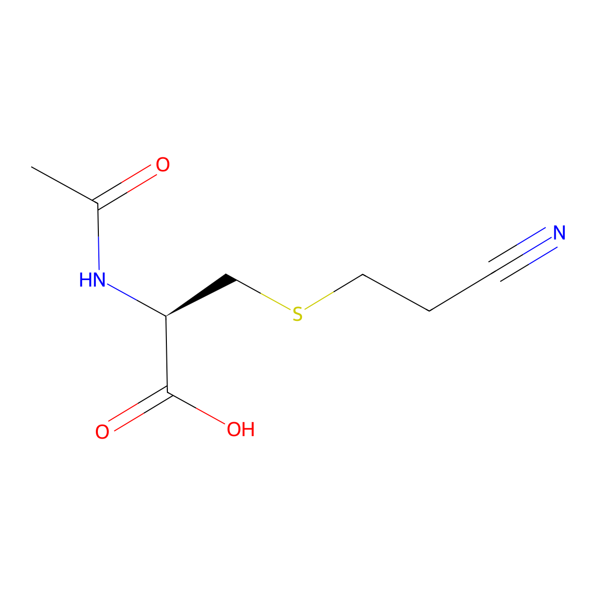 N-Acetyl-S-(2-cyanoethyl)-L-cysteine molecular structure, CAS 74514-75-3