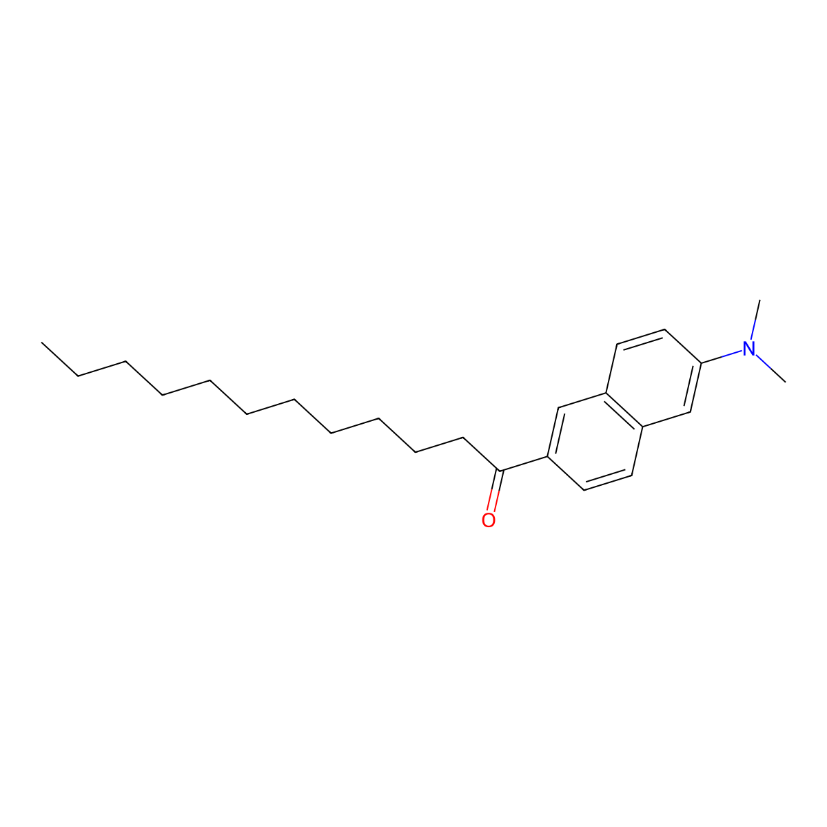 1-(6-(Dimethylamino)-2-naphthalenyl)-1-dodecanone molecular structure, CAS 74515-25-6