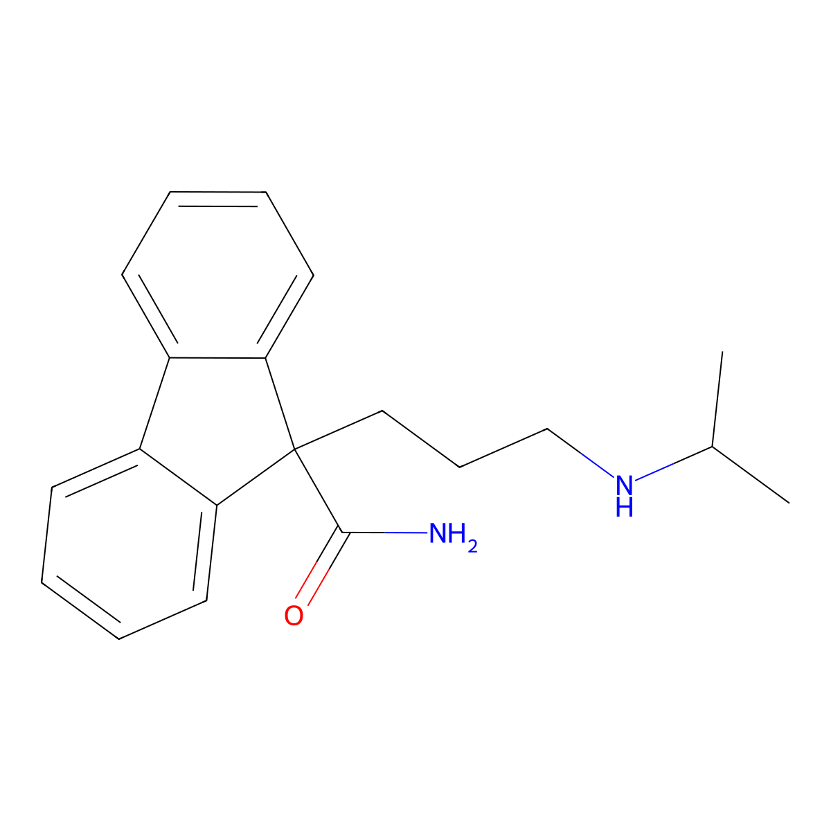 Indecainide molecular structure, CAS 74517-78-5