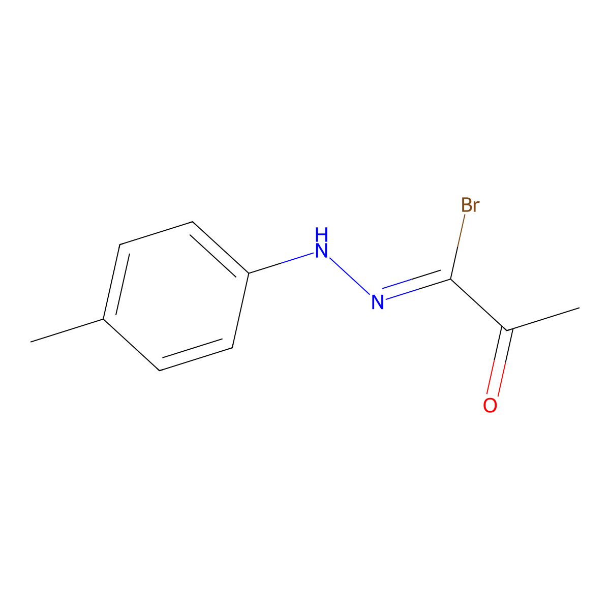 N-(4-methylphenyl)-2-oxopropanehydrazonoyl bromide molecular structure, CAS 74519-39-4