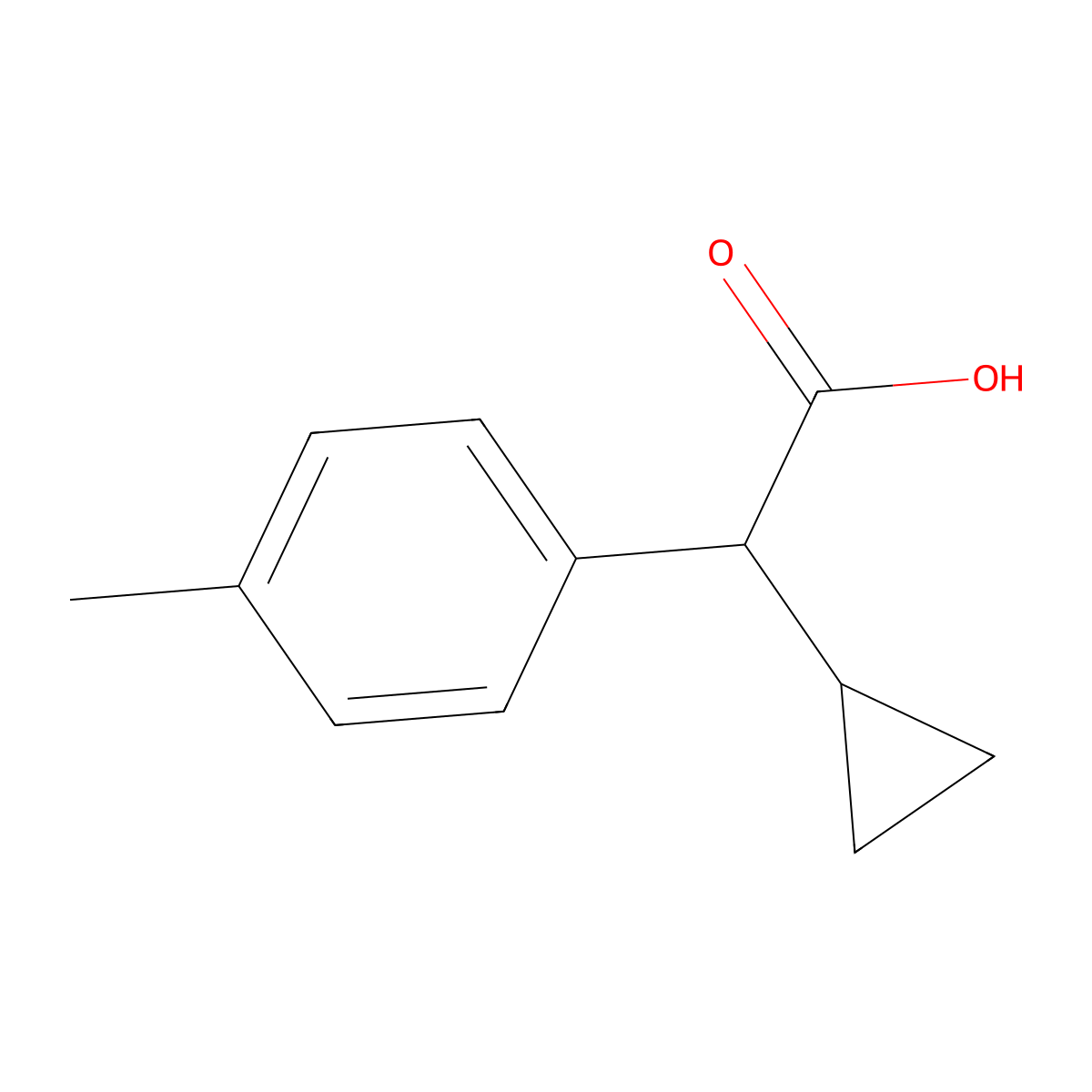 2-Cyclopropyl-2-(4-methylphenyl)acetic acid molecular structure, CAS 74519-74-7