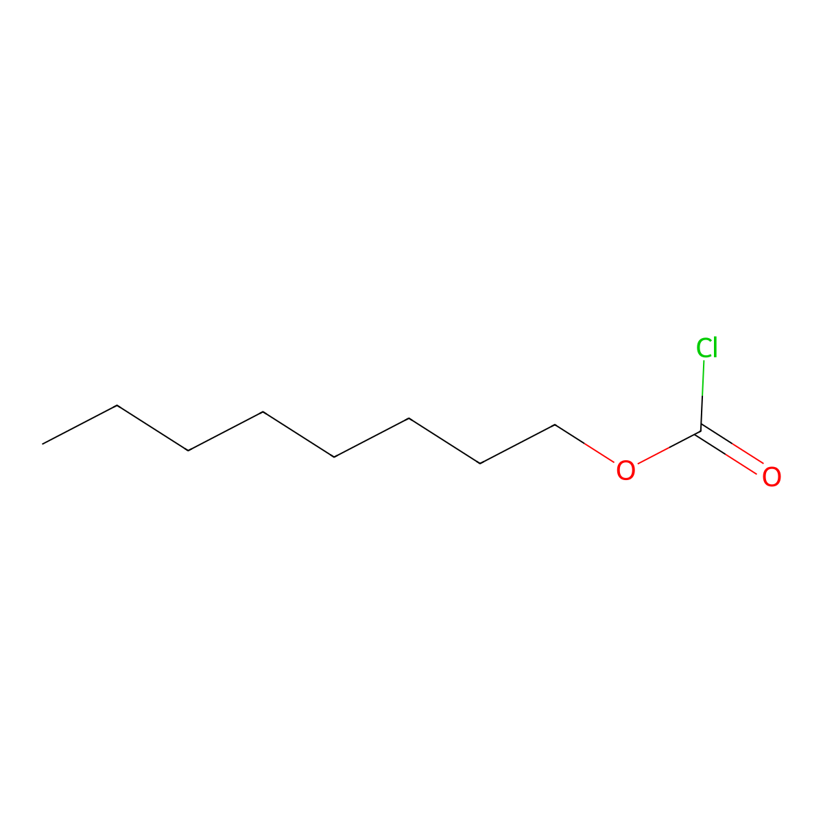 Carbonochloridic acid, octyl ester molecular structure, CAS 7452-59-7