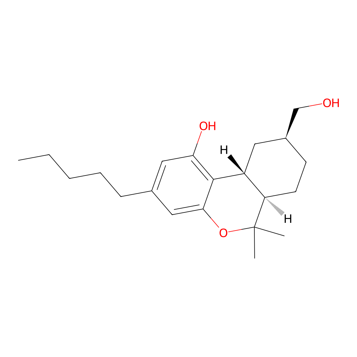 11-hydroxy-9(S)-Hexahydrocannabinol molecular structure, CAS 74523-47-0