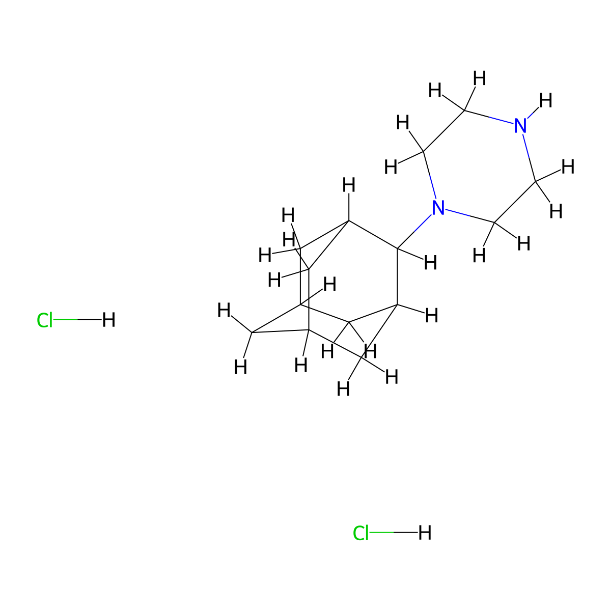 1-(2-Adamantyl)piperazine dihydrochloride molecular structure, CAS 74525-85-2