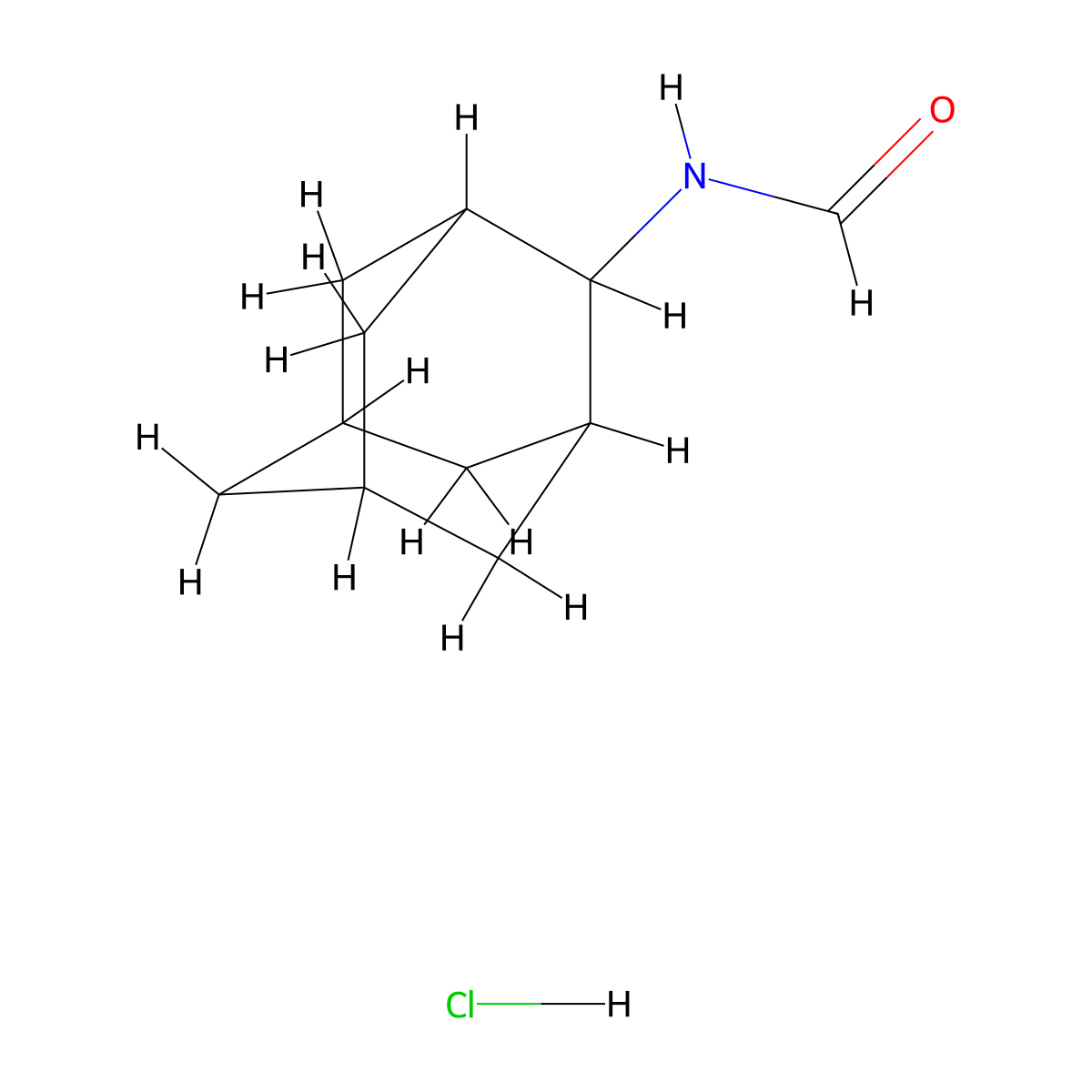 Formamide, N-(2-adamantyl)-, hydrochloride molecular structure, CAS 74525-97-6