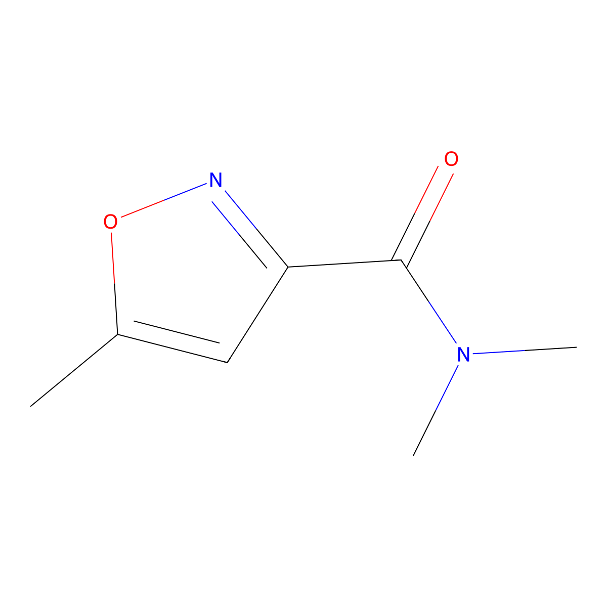 N,N,5-Trimethyl-3-isoxazolecarboxamide molecular structure, CAS 74531-16-1