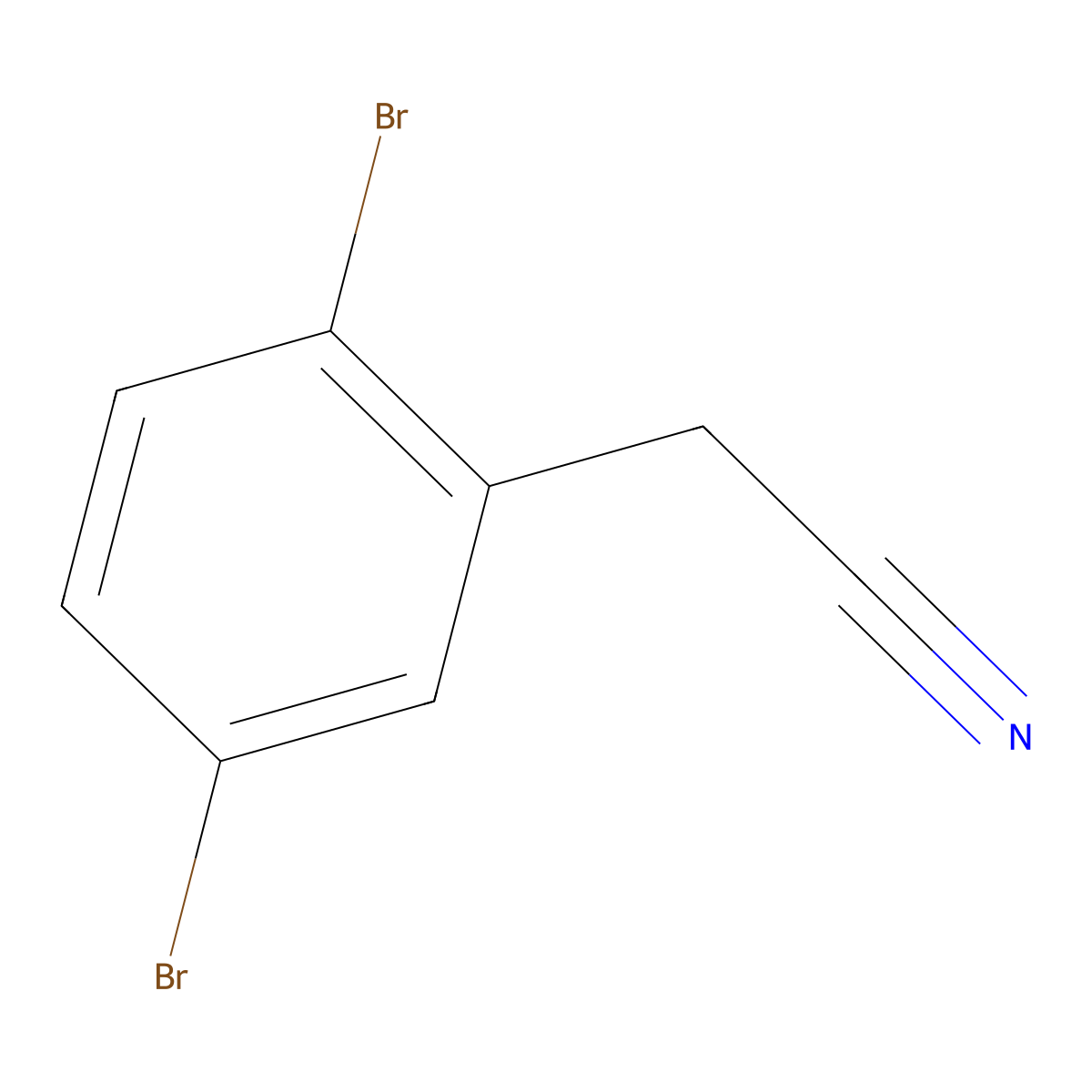 2-(2,5-Dibromophenyl)acetonitrile molecular structure, CAS 74533-21-4