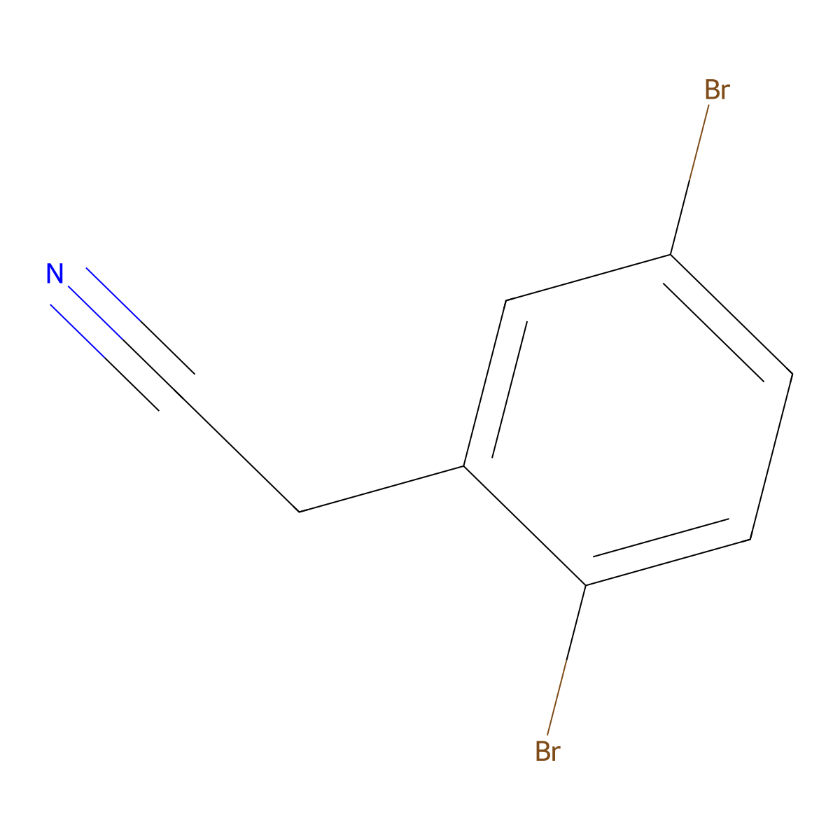 2-(2,5-Dibromophenyl)acetonitrile molecular structure, CAS 74533-21-4