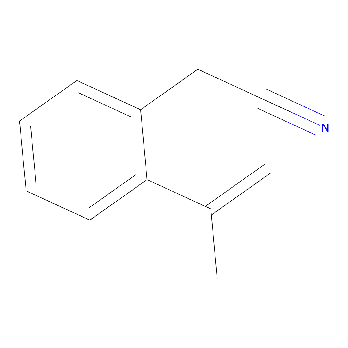 2-(1-Methylethenyl)benzeneacetonitrile molecular structure, CAS 74533-22-5